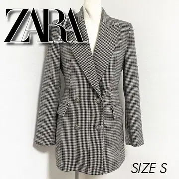 ZARA 블레이저 카멜 하운드투스 S 새상품급 허리 실루엣 자켓