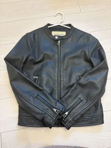 가격 인하*Ray BEAMS [ 천연 가죽 ] 블랙 가죽 자켓
