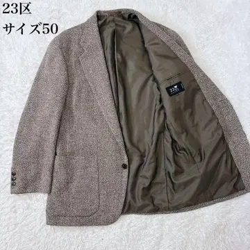 새상품급 빅 사이즈 23구 테일러드 자켓 탁한 베이지 트위드 XL