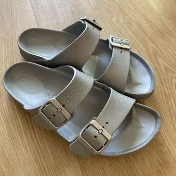 BIRKENSTOCK EVA 샌들 메탈릭 실버 37