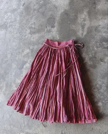 Kannotextile 인도 카디 코튼 랩 스커트