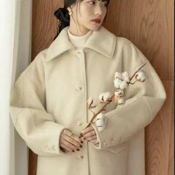 hinari 미니 샤기 롱 코트 FREE 사이즈