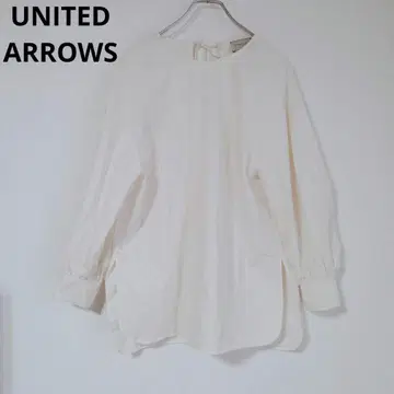 유나이티드 애로우즈 긴팔 셔츠 블라우스 쿨넥 심플 일본제