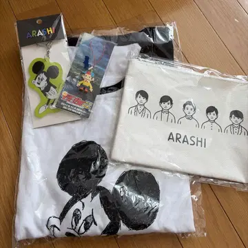 ARASHI 미키마우스 티셔츠 파우치 세트