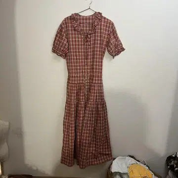 원더풀 월드 오리지널 체크 원피스 핑크하우스