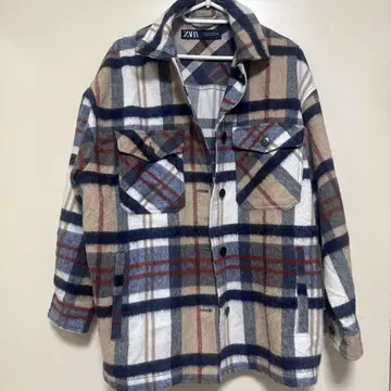 ZARA 체크 무늬 셔츠 자켓 S 사이즈
