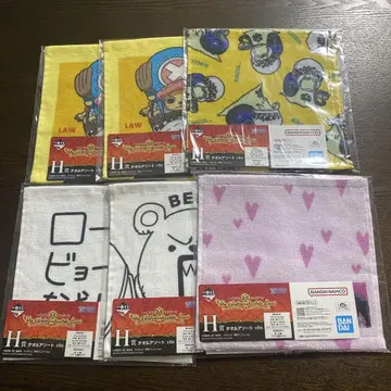 캐릭터 타월 6개 세트 BANDAI NAMCO 제일복권 H상