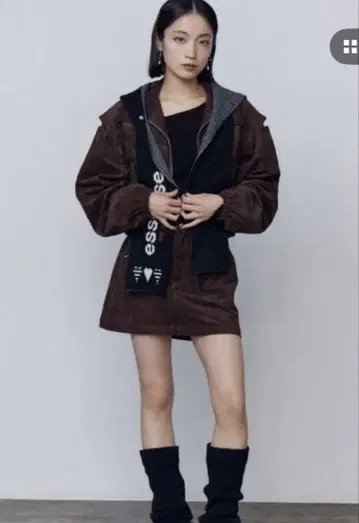 페이크 스웨이드 블루종