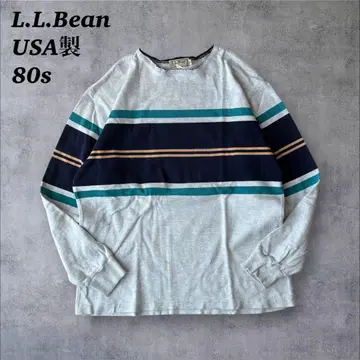 80s 미국제 L.L.Bean 보트넥 긴팔 티셔츠 보더 빈티지