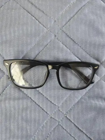블랙 스퀘어 프레임 안경 (패션 안경)