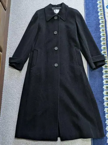 ville d'azur 블랙 롱 코트 사이즈 40