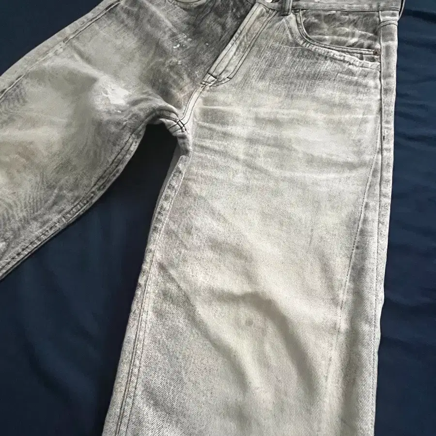 아워레가시 써드컷 디지털 프린트 데님 잉크 블랙 30