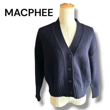 MACPHEE 맥피 네이비 캐시미어 혼방 가디건 사이즈 S