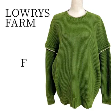 LOWRYS FARM 옐로우 그린 긴팔 니트/스웨터 FREE SIZE