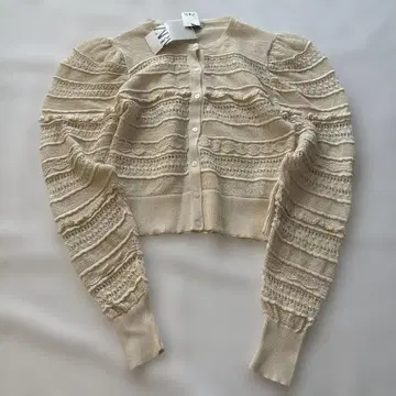 완판템 ZARA 미사용 에크루 시스루 니트