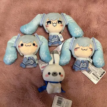 하츠네 미쿠 모찌피코 봉제 인형 유키 미쿠 4종 세트