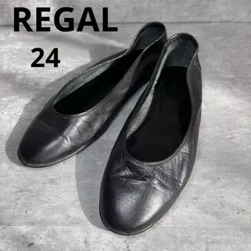 [ 레어 새상품급 ] REGAL 리갈 플랫슈즈 가죽 블랙 24cm