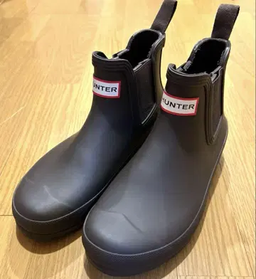 HUNTER 헌터 레인부츠 숏 다크 브라운 23cm