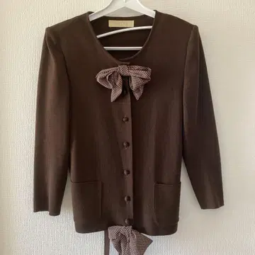 KETTY 브라운 리본 가디건