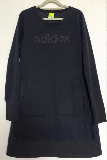 adidas 긴팔 라메 믹스 원피스 포켓 부착