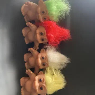 트롤 인형 4개 세트 컬러풀