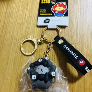 폼폼푸딩 블랙 미야쿠미야쿠 입체 마스코트 스트랩 키링