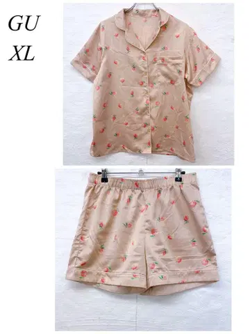 e5510 [지유] 룸웨어 피치 패턴 셋업 XL 상하의 세트 봄/여름