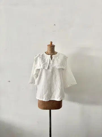 kagure 빅 칼라 2WAY 블라우스 화이트  DOORS