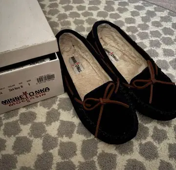 MINNETONKA 모카신 다크 네이비 size 8