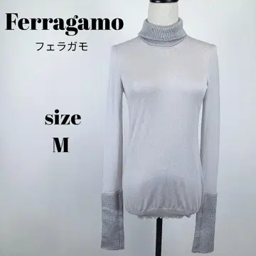 [ a1316 ] 페라가모 터틀넥 긴팔 니트 M 그레이