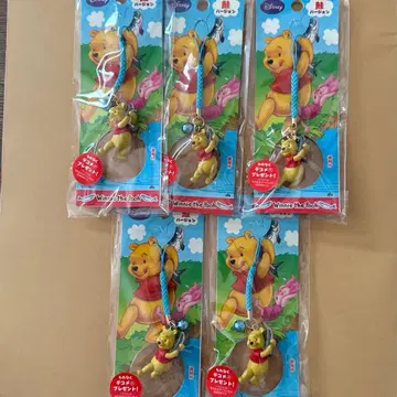 곰돌이 푸 연어 스트랩 5개