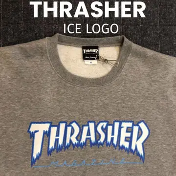 THRASHER 트레셔 아이스 로고 프린트 맨투맨 속기모 XL