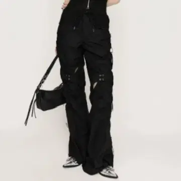 SLY LACE UP ATHLEISURE FLARE 팬츠