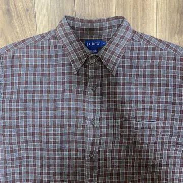 90년대 J.CREW 체크 무늬 긴팔 플란넬 셔츠
