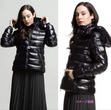 MONCLER 블랙 다운 자켓 후드 부착