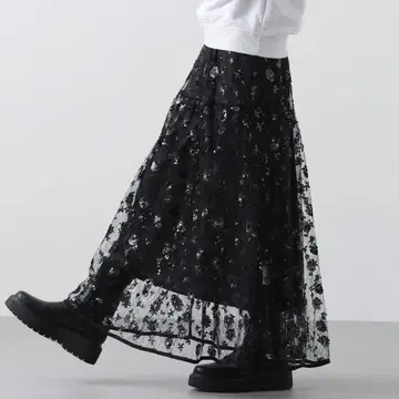 그레디 브릴리언트 스팽글 레이스 스커트