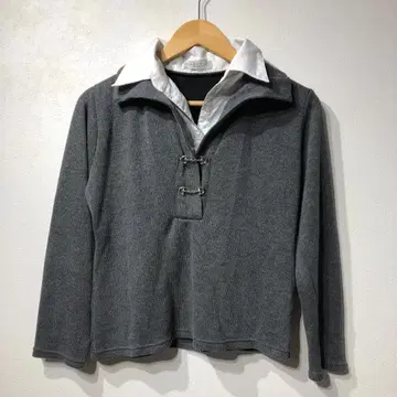 THEORIA 그레이 긴팔 니트 카라 부착 새상품급 그레이 LL (XL)