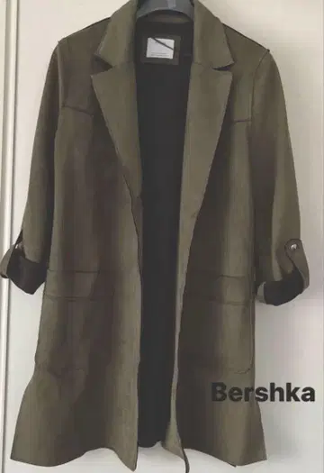 Bershka 올리브 그린 롱 자켓