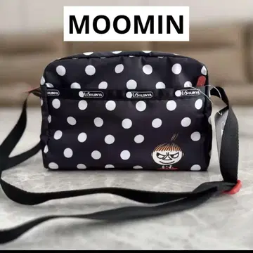 무민 MOOMIN 리틀 미 블랙 화이트 도트 숄더백 미 BAG 새상품