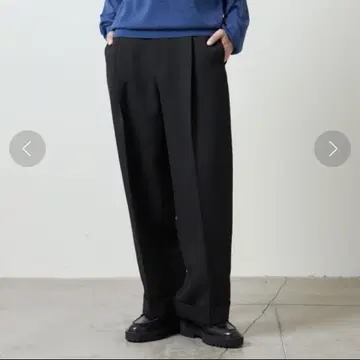 MARW UNITED ARROWS 턱 와이드 테이퍼드 팬츠