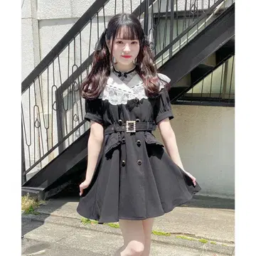 마린풍 더블 개방 원피스