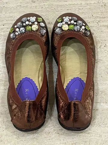 Reidroc/COCUE 브라운 비쥬 발레 슈즈 23cm