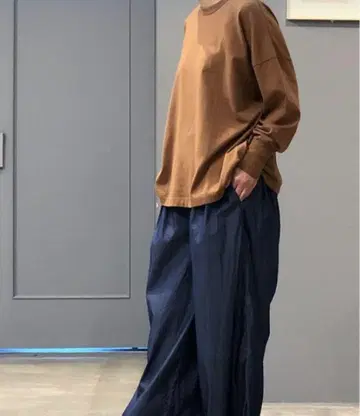 homspun 40/2 천축 긴팔 풀오버 브라운