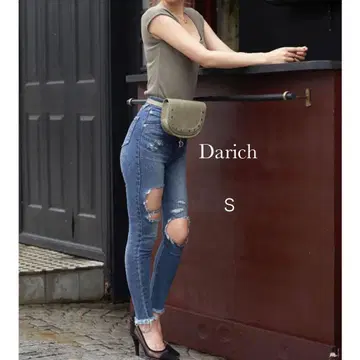 Darich 데미지 스키니 데님 팬츠 S 인디고