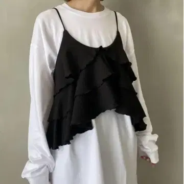 [ Howdy ] rib frill bustier(black)