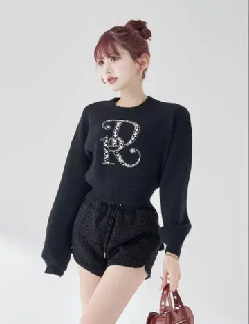 !!!?. 다리치 DR 비쥬 볼륨 리브 니트탑