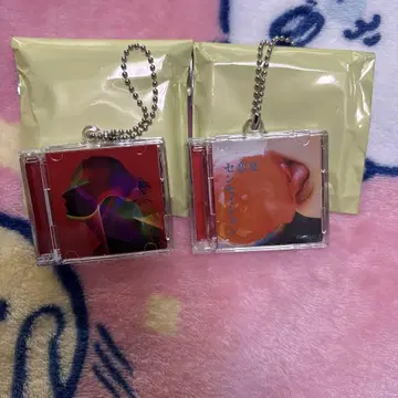 마카로니 연필 CD풍 키링 미니어처 여름 사랑 센세이션