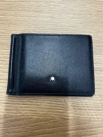 MONT BLANC 블랙 이단 접이식 지갑