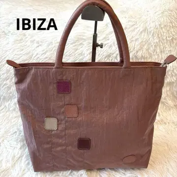 이비자 IBIZA 나일론 백 스퀘어 모티브 핑크 토트백