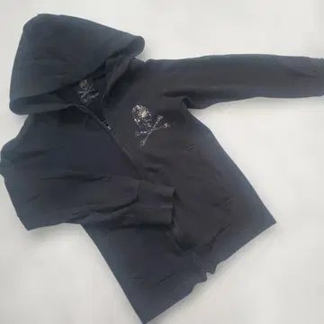 최종 sale Roen 블랙 스컬 스톤 장식 집업 후드티